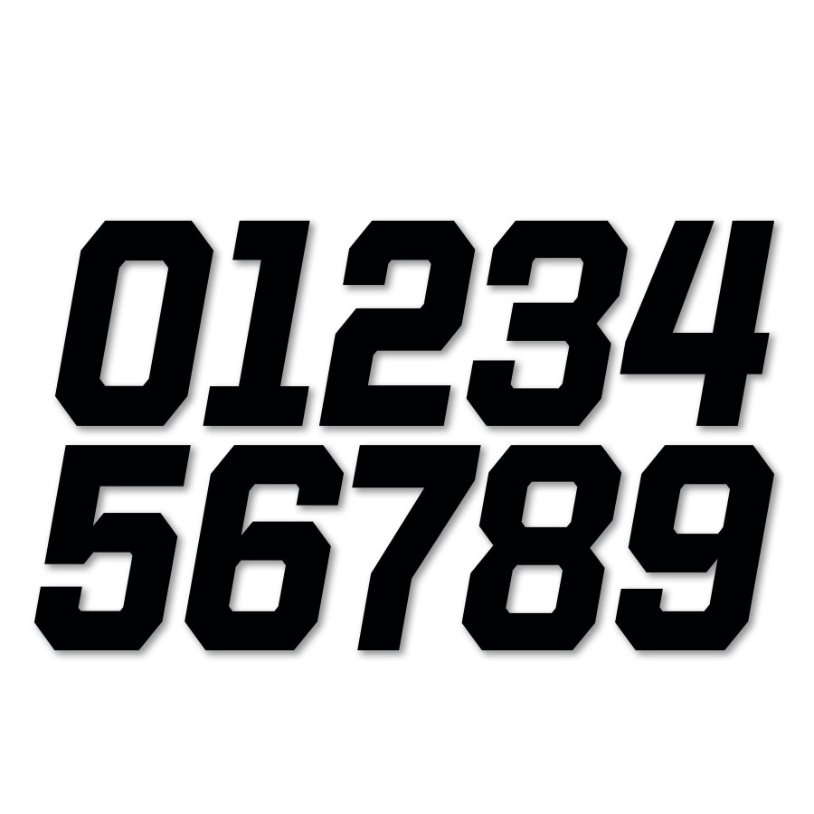 .Stickers .numbers 6" numbers race numbers Sticky  motocross numbers  // 