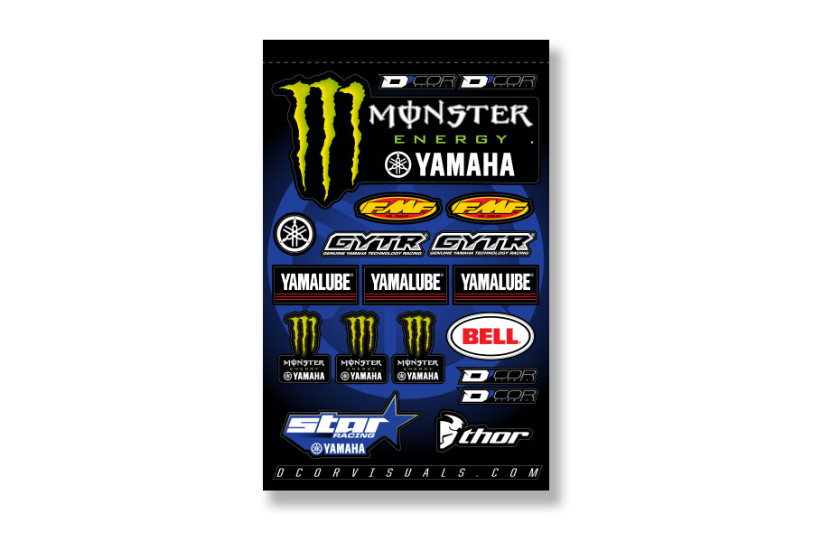 Monster Star Racing Yamaha Decal Sheet